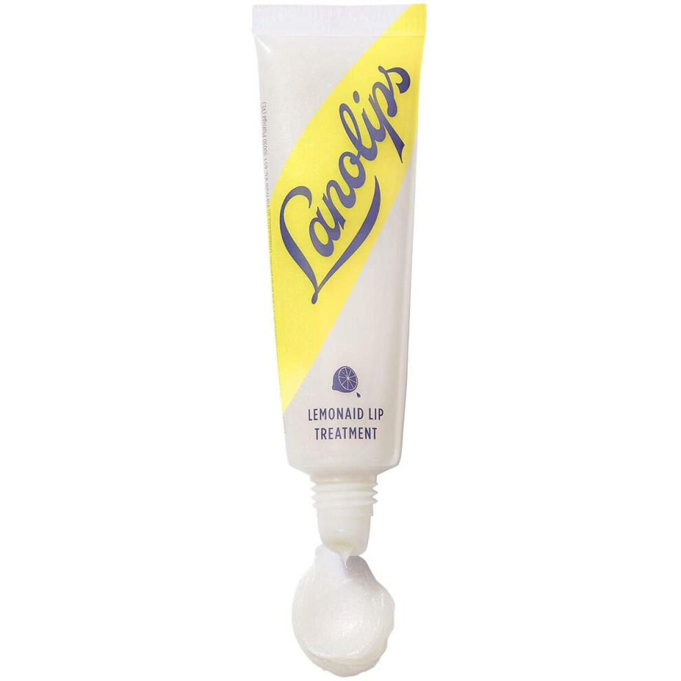 Lanolips Lemonaid Lip Treatment - Hydrating Lip Exfoliant With Lanolin, Lemon Oil Vitamin E + Shimmer - Tinted Moisturizer For Dry, Cracked, Peeling