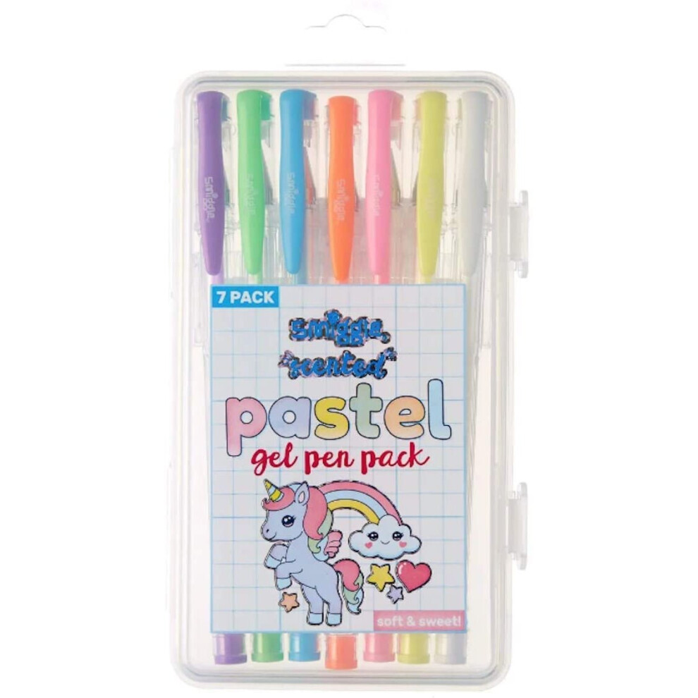 Smiggle Gel Pen Pack x7 Pastel Colour Scented Pens