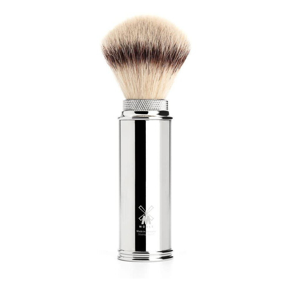 M MãHle MãHle Travel Chrome Silvertip Fibre Travel Shaving Brush (31M20)