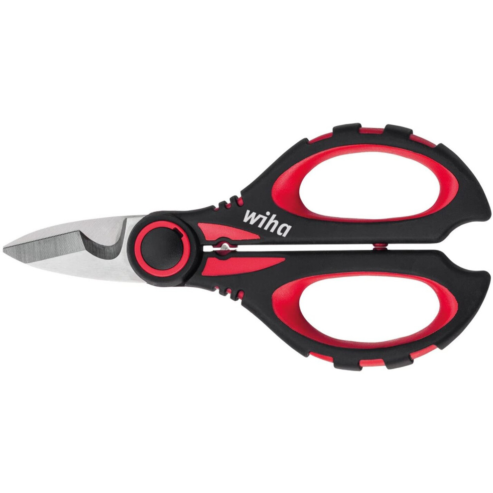 Wiha 160 mm SB Prof. elec; Cable Shears with Crimping Function, for Cutting, Stripping and Crimping Cables, Includes Protective case with retaining