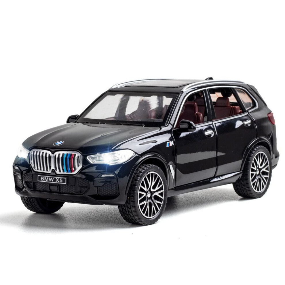 (, Box) Car Model Sound Simulation Toy Car 1:32 Bmw X5 Suv Diecasts Alloy Black/Light