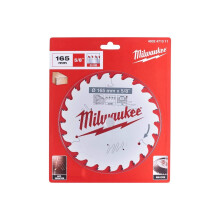 Pyörösahan terä - MILWAUKEE - 4932471311 - 24 hammasta - 165mm - Optimoitu ohut leikkuureuna
