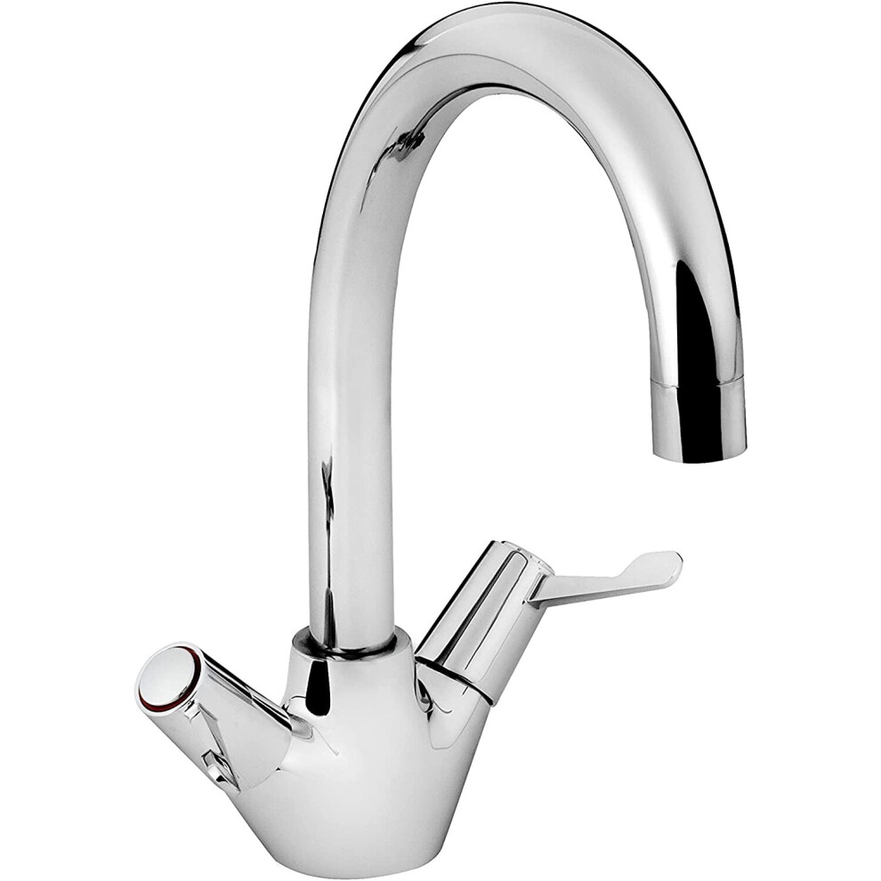 Bristan VAL2 SNK C CD Value Twin Lever Mono Sink Mixers, Chrome