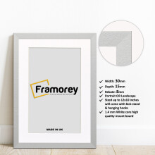 (6x4" Pic (8x6" Frame)) Silver Picture Frame Photo Frames With White Mount Wall Art Hanging Frame Home Decor Frame