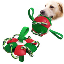 (color3) Dog Toy Soccer ball & Frisbee With Grab Tabs