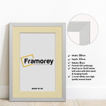 (6x4" Pic (8x6" Frame)) Silver Picture Frame Photo Frames With Ivory Mount Wall Art Hanging Frame Home Decor Frame