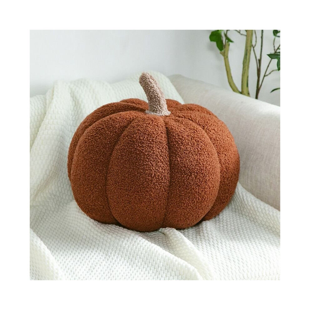 (Brown, 28 cm) Creative Pumpkin Pillow Sofa Cushion Decoration Plush Toys
