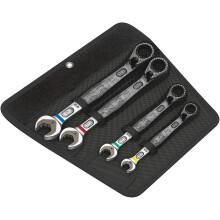 Wera 05020090001 WER020090 Joker Switch Ratcheting Combination Spanner Set, 4 Piece Rachet Wrench 4-pcs, Silver, 4pc Metric