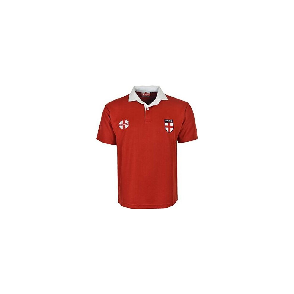 (Red, 5XL) Mens England Football T-Shirt Size S to 5XL