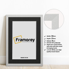 (6x4" Pic (8x6" Frame)) Silver Picture Frame Photo Frames With Black Mount Wall Art Hanging Frame Home Decor Frame