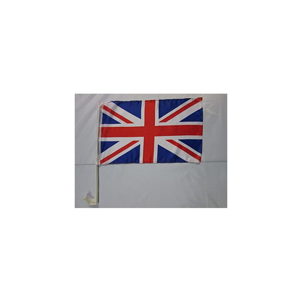 Az Flag United Kingdom Car Flag 18'' X 12'' - Uk - British - England Car Flags 30 X 45Cm - Banner 18X12 Inches Plastic Stick 3700733808801