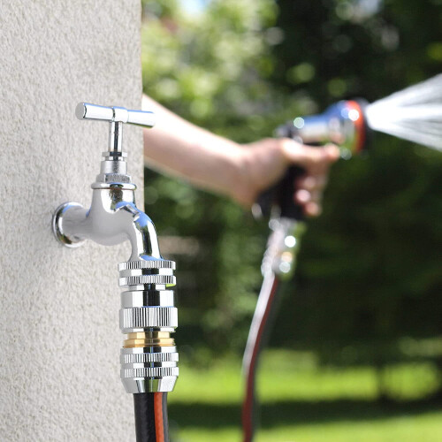 Claber Claber Metal Jet Tap, Chrome-Plated Brass 2