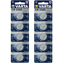 Varta CR2025 battery 10 pack - lithium 3V coin cell