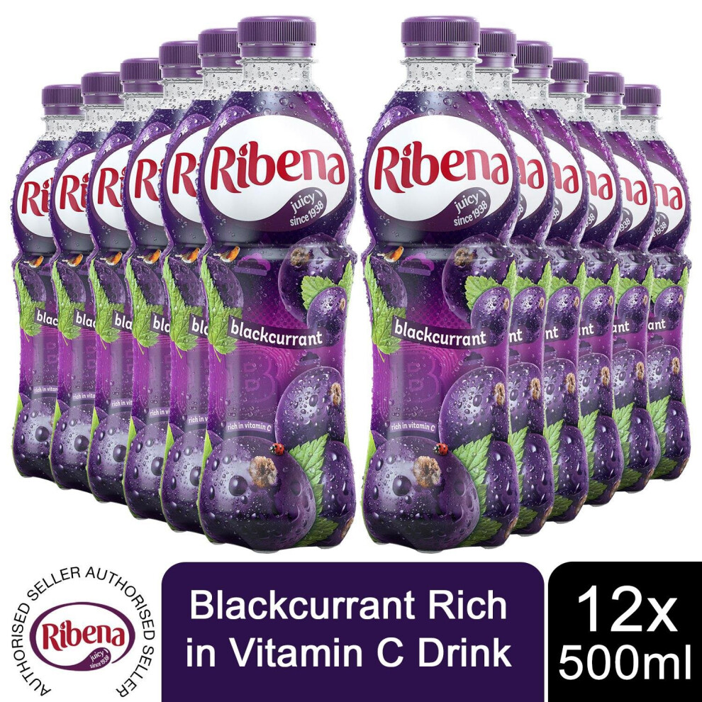 Ribena Blackcurrant Juice Drink 500Ml, 12Pk