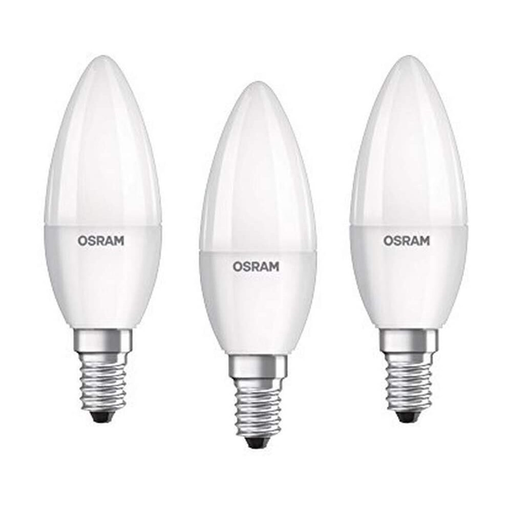 Osram Led Base Classic B / Led-Lamp In Candle Shape With E14-Base / Not Dimmable / Replacement For 40 Watt / Matt / Warm - 2700 Kelvin White
