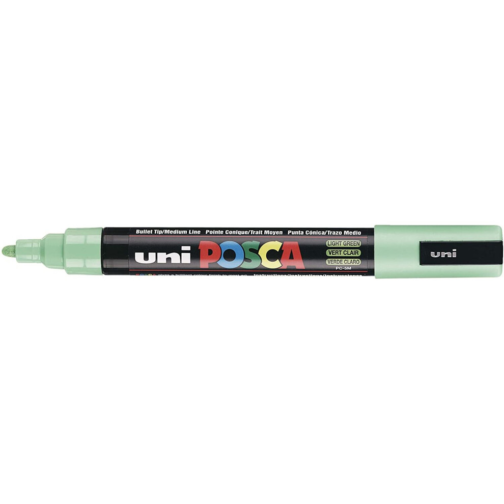 uni-ball Posca PC-5M Medium Bullet Tip Marker - Light Green, Pack of 12