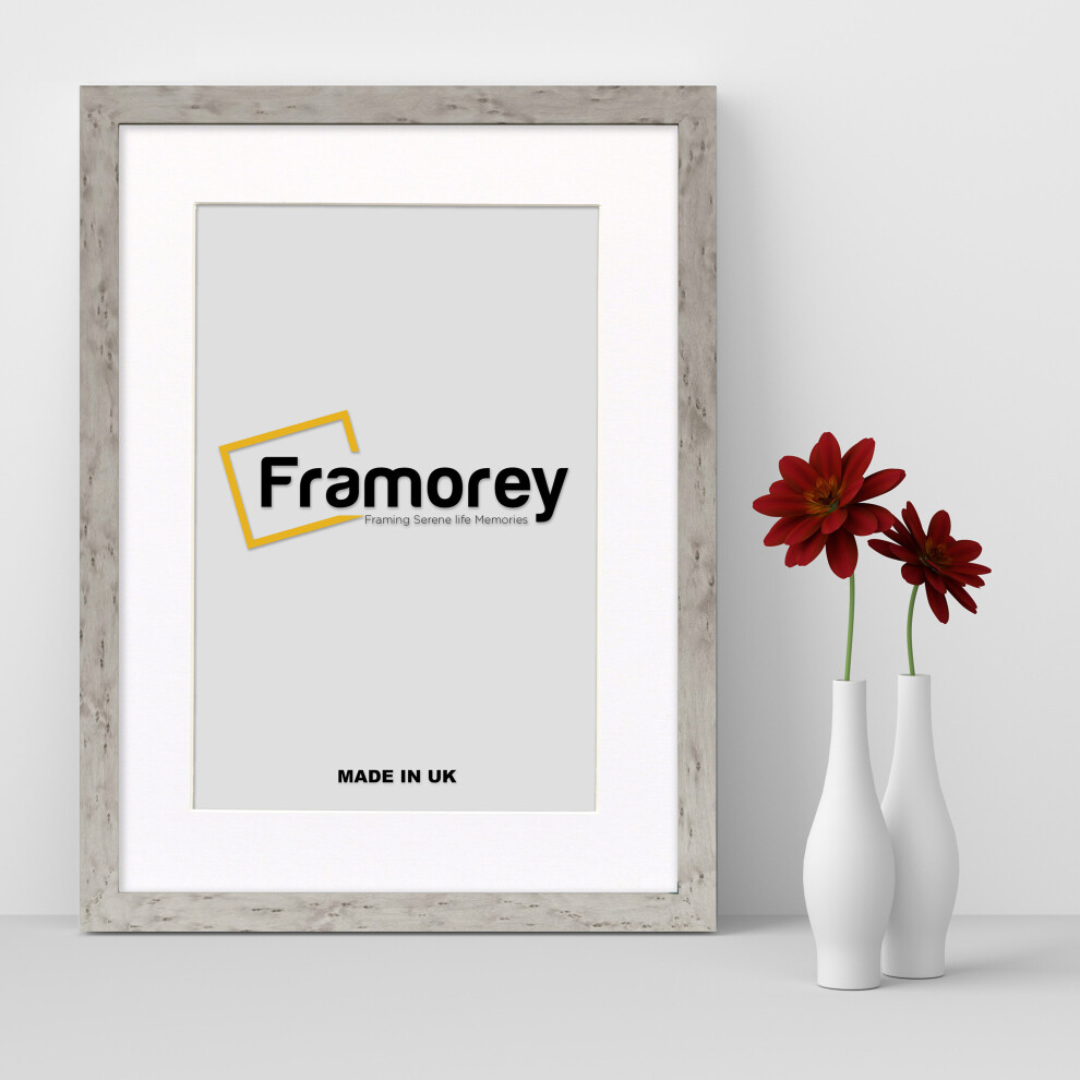 (A2 Pic (A1 Frame)) White Marble Picture Frame Photo Frames With White Mount Wall Art Hanging Frame Home Decor Frame