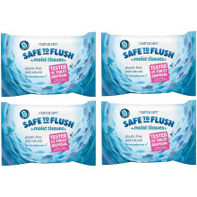 (4 Pack) Natracare Safe to Flush Moist Tissues 30 Wipes