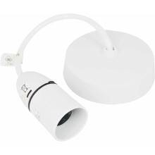 Status 9-inch Ceiling Pendant with Lampholder, White