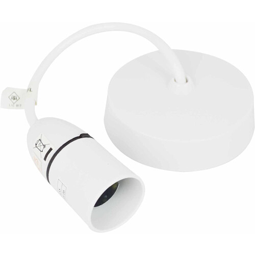 Status Status 9-inch Ceiling Pendant with Lampholder, White
