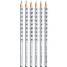 Faber-Castell Grip 2001 Pack of 6 Pencils silber 2B