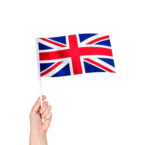 12 x GB UK Hand waving Flags