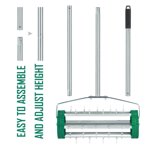 Outdoor Garden Lawn Spike Aerator Roller 2