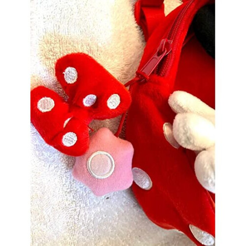 Disney Red Minnie Mouse plush soft Doll backpack for kids 1