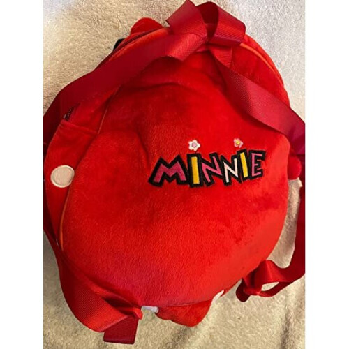 Disney Red Minnie Mouse plush soft Doll backpack for kids 2