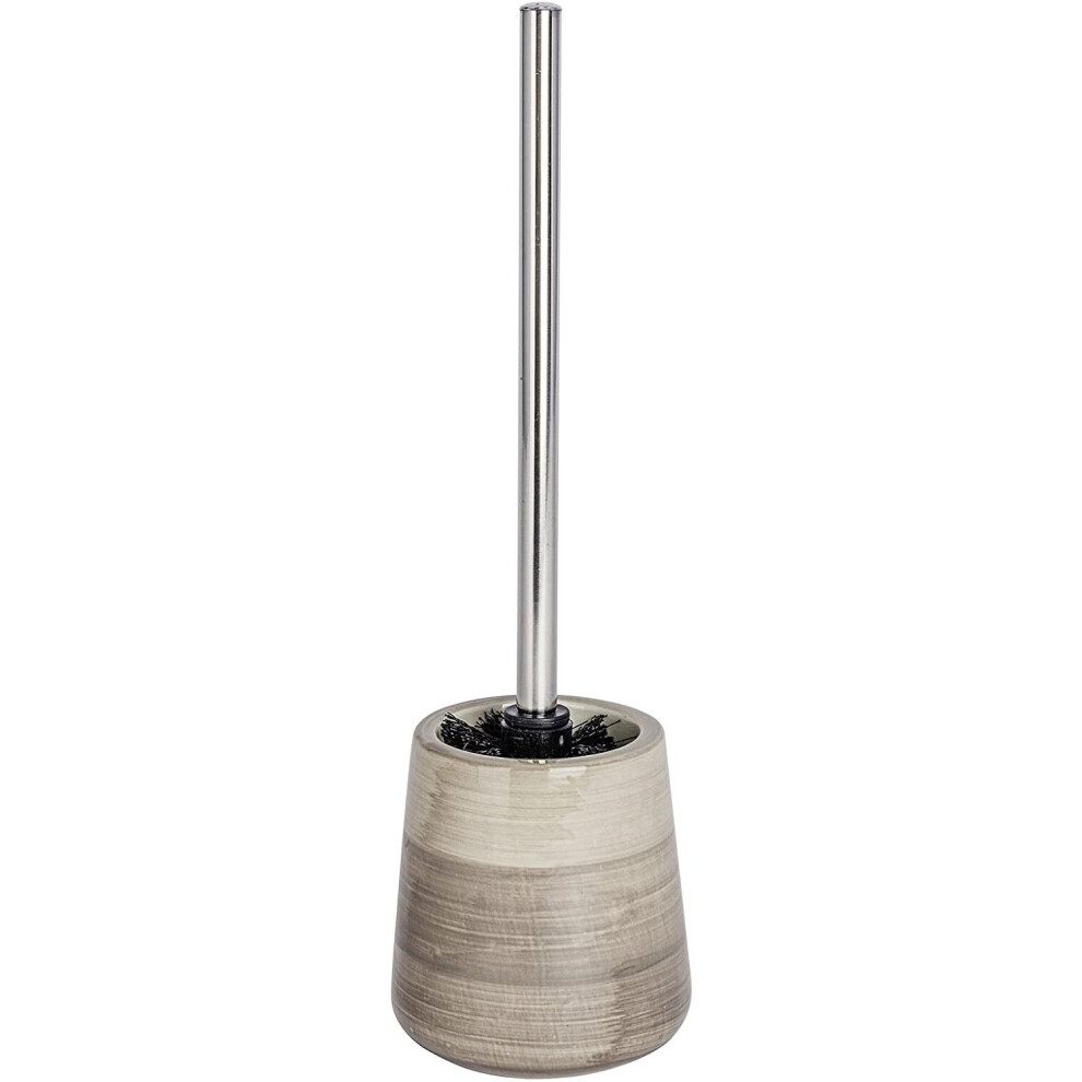 Wenko Brosse WC et support en c   ramique couleur sable-beige, 12,5 x 12,5 x 39,5 cm