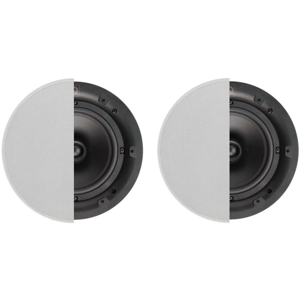Q Acoustics Q Install Qi65c Professional 6.5" In Ceiling Speakers (Pair) (Round Grille), White 5412810199907