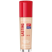 Rimmel London Lasting Finish 25 Hour Foundation, Full Coverage Formula with SPF 20, 050 Fair Porcelain, 30 ml
