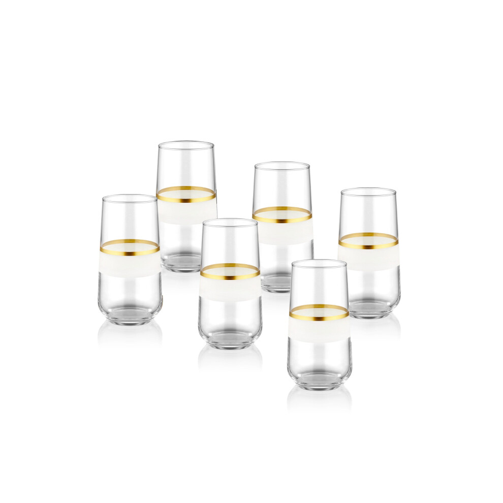 The Mia Snow Series Highball Glasses, Set of 6