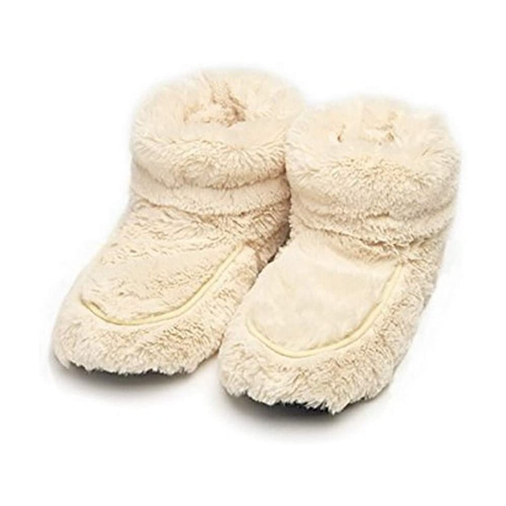 Warmies Furry Warmers Fully Microwavable Furry Boots Cream
