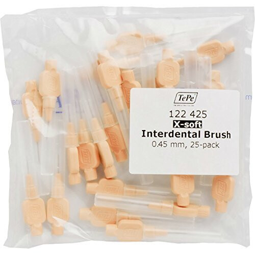 Tepe TePe X-Soft Interdental Brushes 0.45 mm Pack of 25 Light Orange