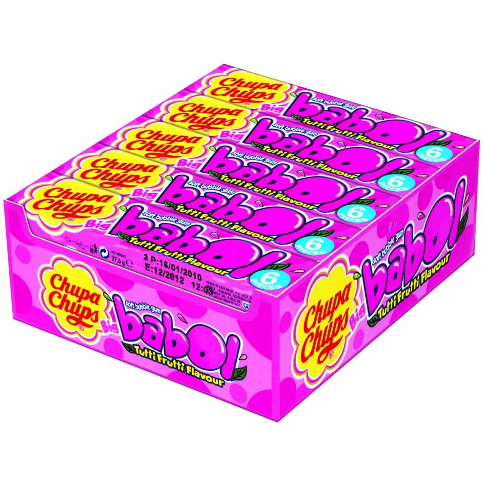 Chupa Chups Babol Bubble Gum - Tutti Frutti - Pack of 20