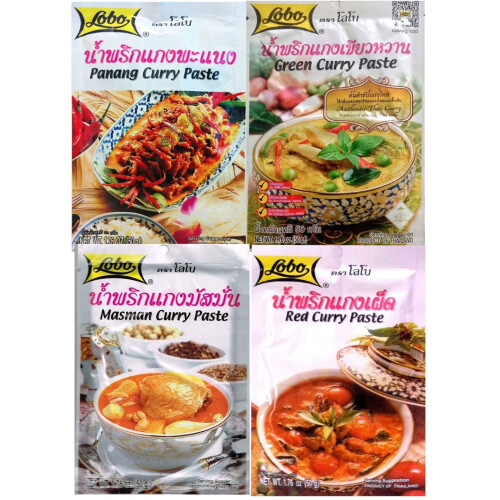 Thai Masman, Green, Panang , Red Curry Paste 50g Each