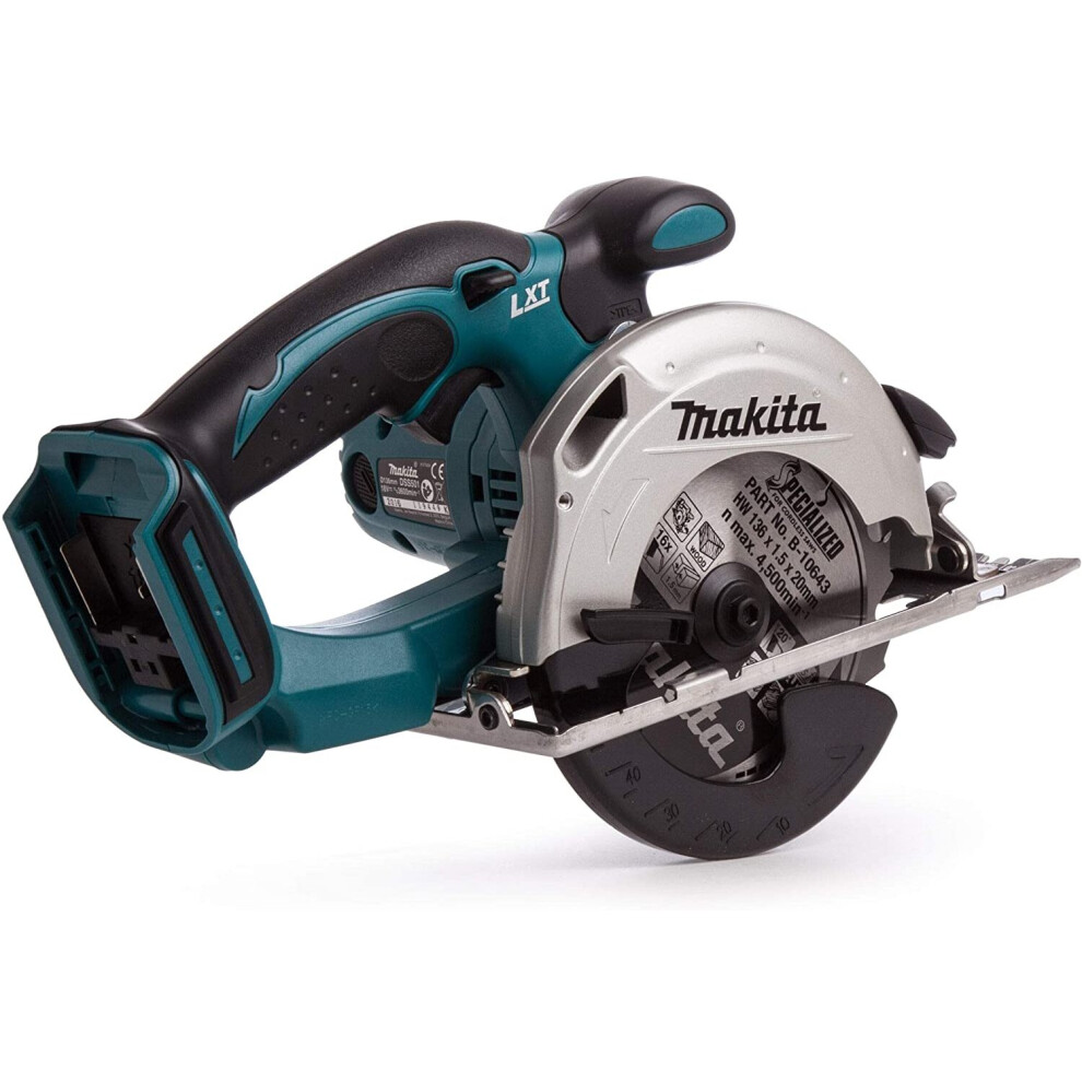 Makita DSS501Z LXT Cordless Circular Saw Body Only with TCT Blade, 18 V, 136 mm
