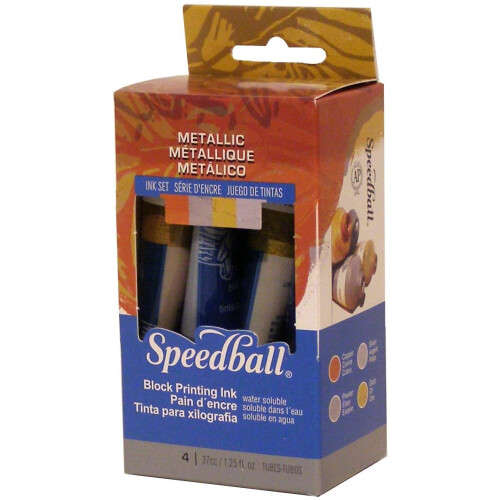 Speedball Metallic Block Printing Ink Set, Multicolor, One Size 2