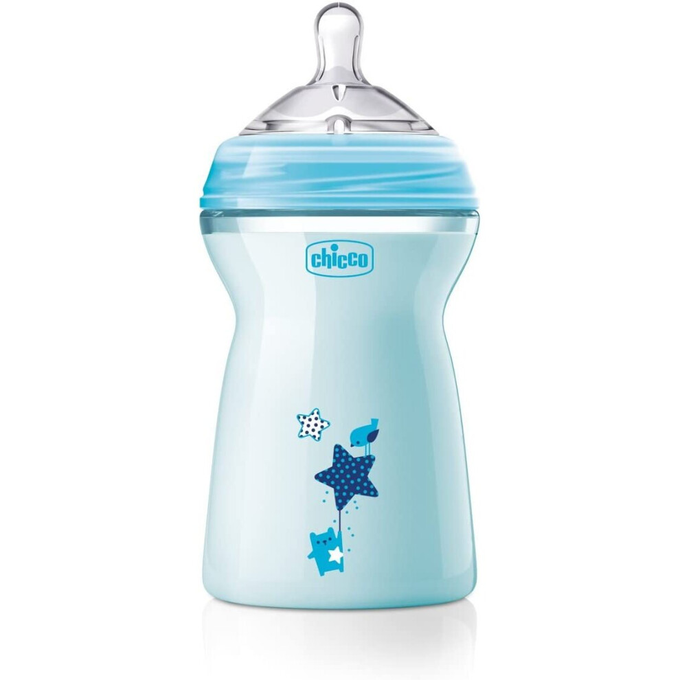 00080837210000 Ch Bib Natfeel 6M+ Boy, 330 Ml, Blue Chicco