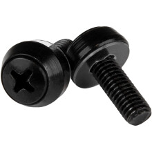 StarTech.com M6 x 12mm - Screws - 50 Pack, Black - M6 Mounting Screws for Server Rack & Cabinet (CABSCREWSM6B)