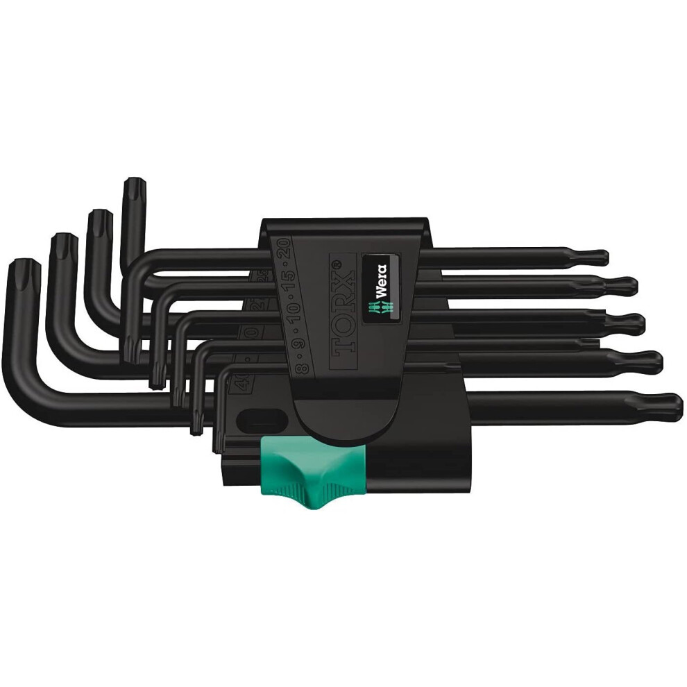 Wera 967 Pkl Torxâ® Ball-End Blacklaser L-Key Set In A Two-Component Clip, 9Pc, 05024242001 4013288104946