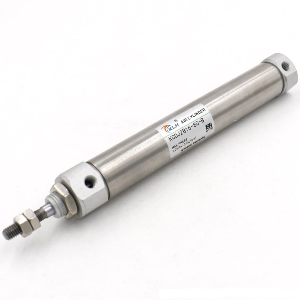 Heschen Slim Air Cylinder Pneumatic Cylinder Cdj2b 16 M5 Port 16 Mm Bore 80 Mm Stroke