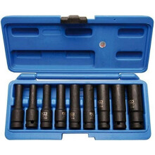 BGS 5204 | Impact Socket Set E-Type, deep | 12.5 mm (1/2") Drive | E10 - E24 | 9 pcs.