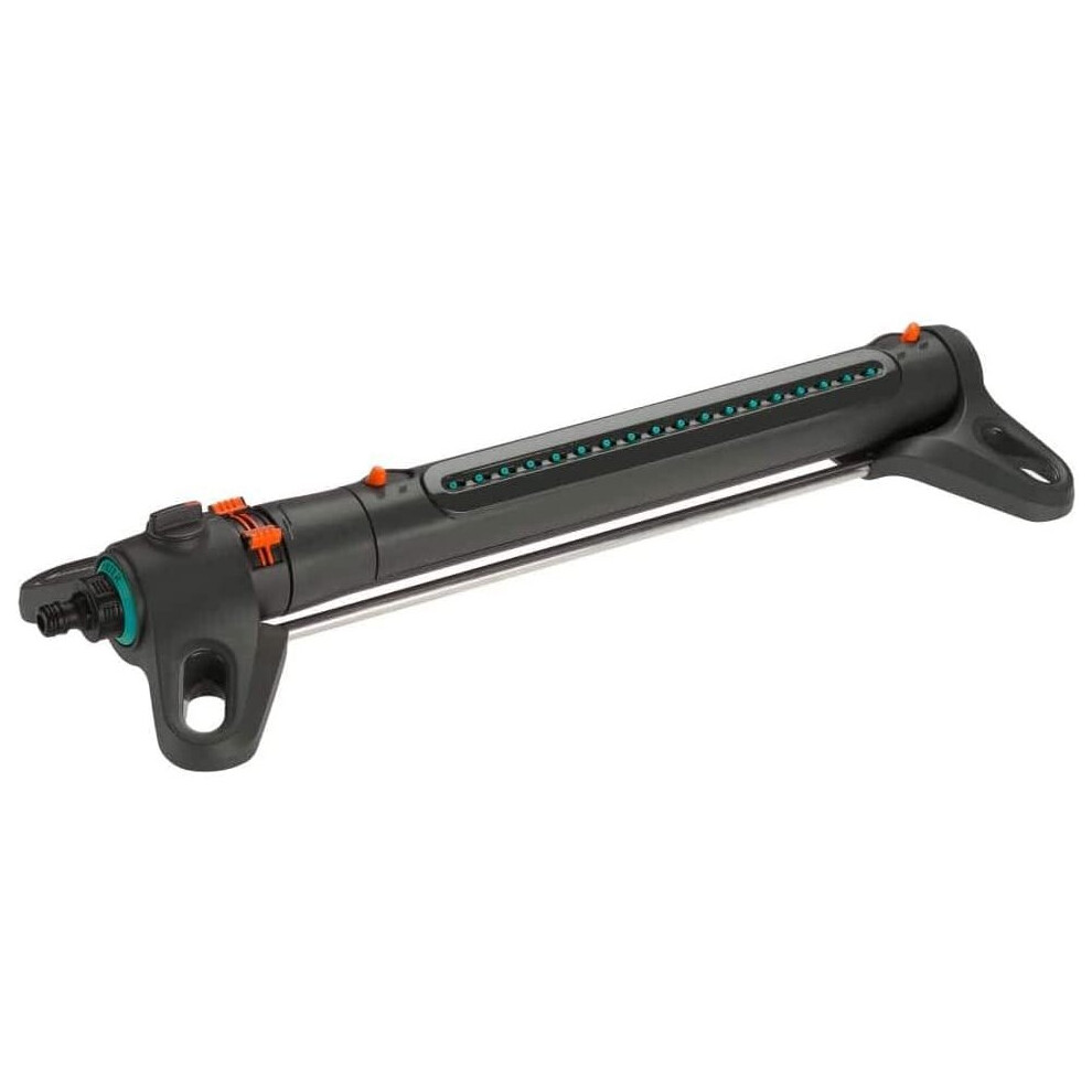 GARDENA Oscillating Sprinkler AquaZoom L: Sprinkler for irrigating areas from 25 m² to 250 m², range 7 - max. 21 m, range 4 - max. 17 m, integrated