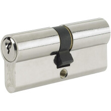 Yale B-ED3040-SNP Euro Double Cylinder, 3 Keys Supplied, Standard Security, Boxed, Suitable for All Door Types, Nickel Finish, 30:10:40 (80 mm)