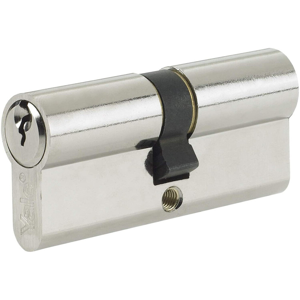 Yale B-ED3040-SNP Euro Double Cylinder, 3 Keys Supplied, Standard Security, Boxed, Suitable for All Door Types, Nickel Finish, 30:10:40 (80 mm)