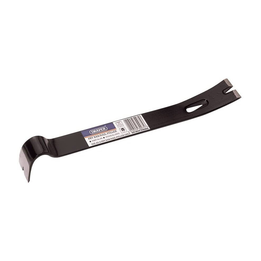 Draper 30975 Flat Section Pry Bar with Nail Puller, 355mm