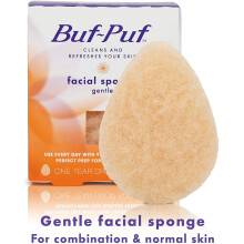 Buf-Puf Gentle Facial Sponge, Dermatologist Developed, Removes Deep-Down Dirt that Causes Breakouts and Blackheads, Reusable, Exfoliating, 1 Count