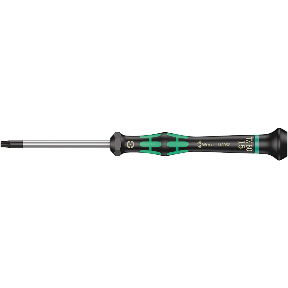 Wera 05118052001 BO-Screwdriver for Tamper-Proof 2067 TX15x60mm, Silver, TX 15 x 60 mm